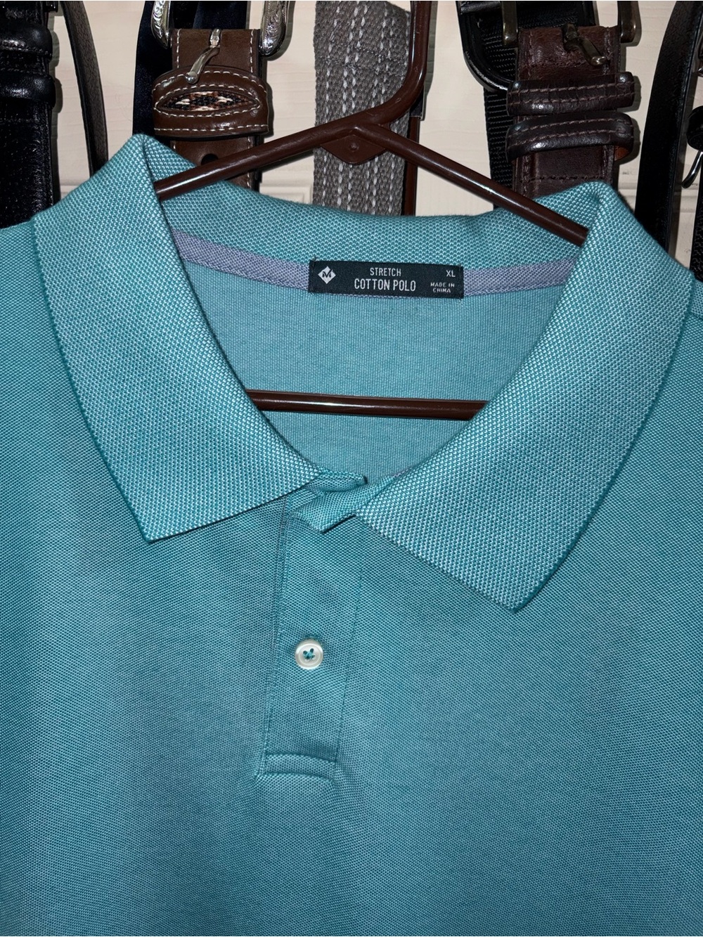 Stretch Cotton Polo Shirt - Teal